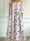 Women's 250th Anniversary Print Five-Sleeve Dress