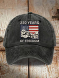 250Th Anniversary Washed Cotton Duckbill Cap For Both Men And Women