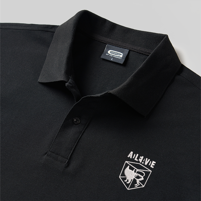 Schr?dinger's Cat ADLEIAVDE Geek Embroidered Polo Shirt