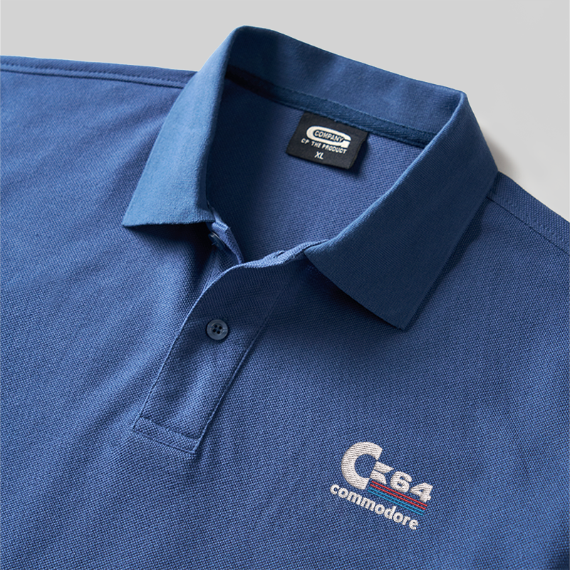 Commodore 64 Geek Embroidered Polo Shirt
