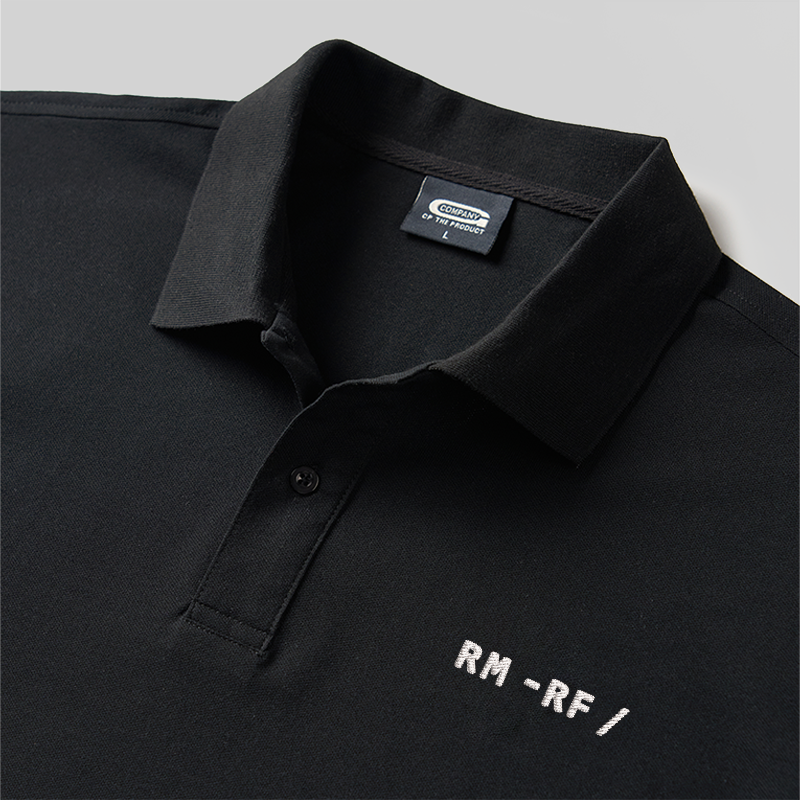 Root Destroyer Geek Embroidered Polo Shirt