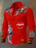 Men's Vintage American 250th Anniversary Distressed Western Shirt