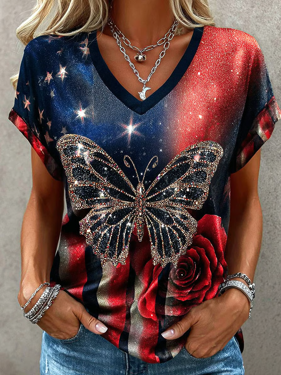 Women's Retro American 250th Anniversary Short-Sleeve T-Shirt