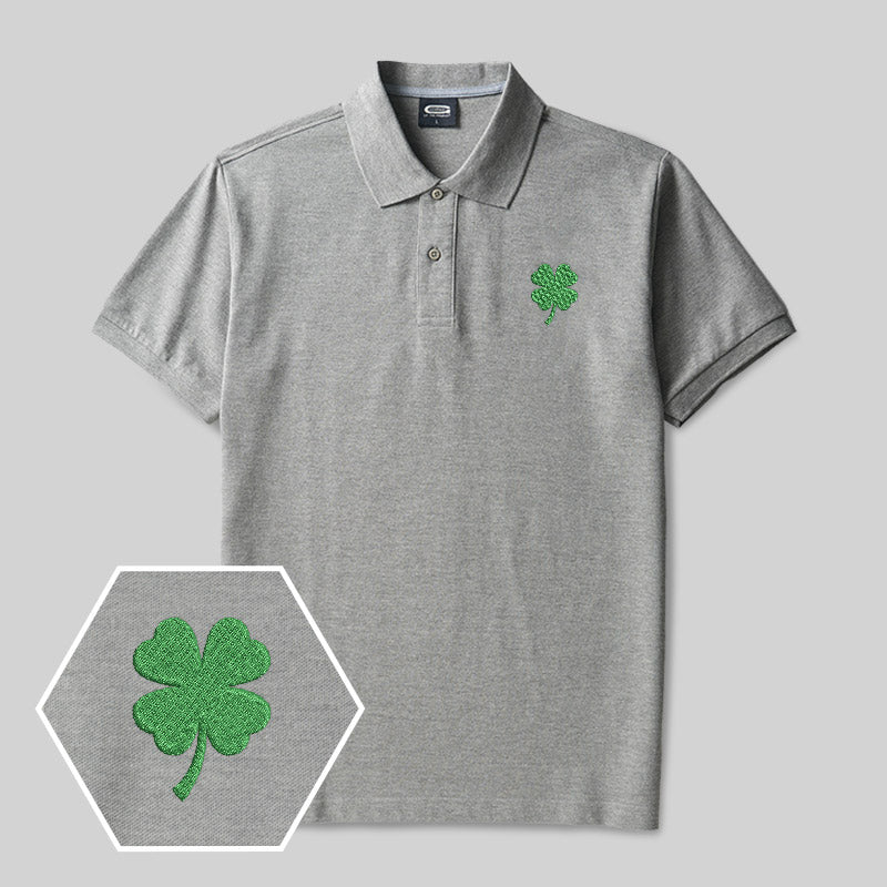 St Patricks Geek Embroidered Polo Shirt