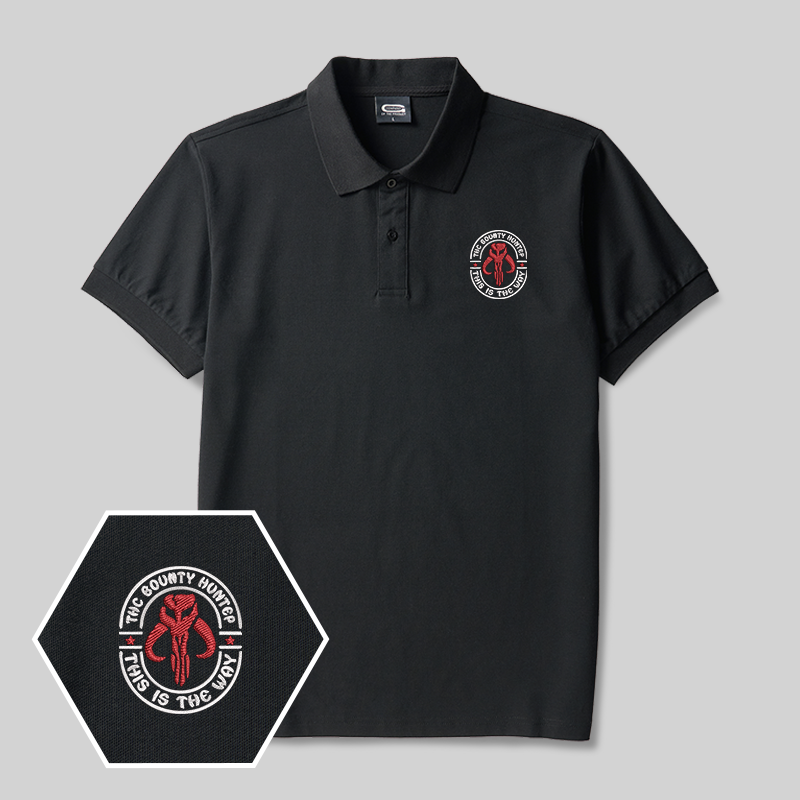 Bounty Hunter Badge Geek Embroidered Polo Shirt