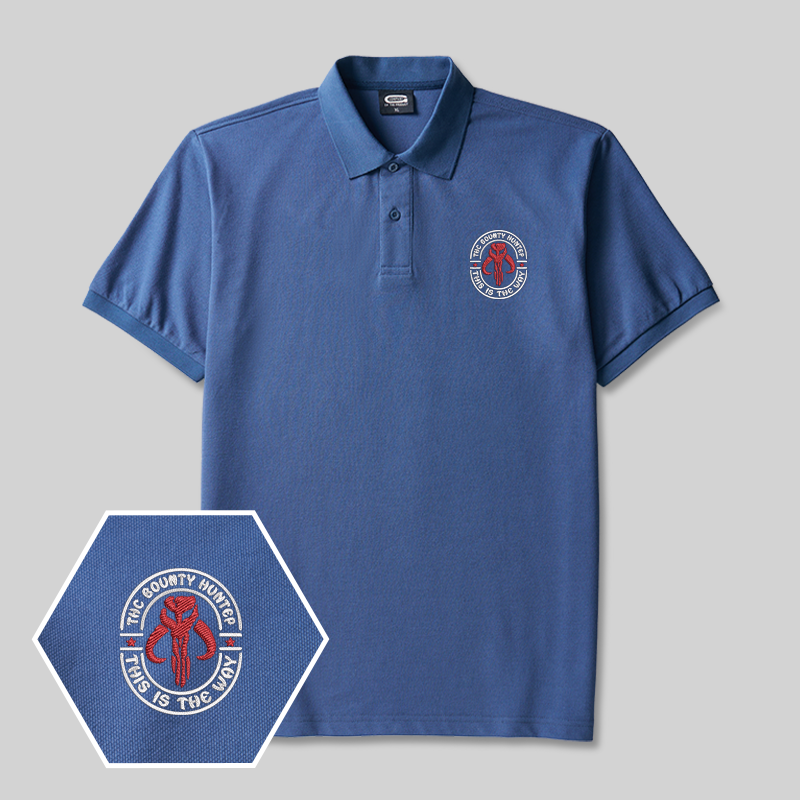 Bounty Hunter Badge Geek Embroidered Polo Shirt