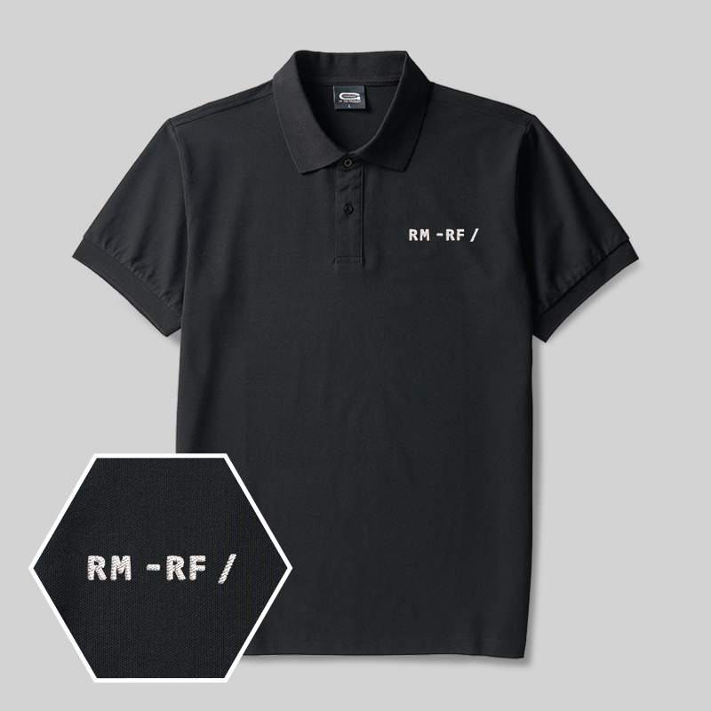 Root Destroyer Geek Embroidered Polo Shirt
