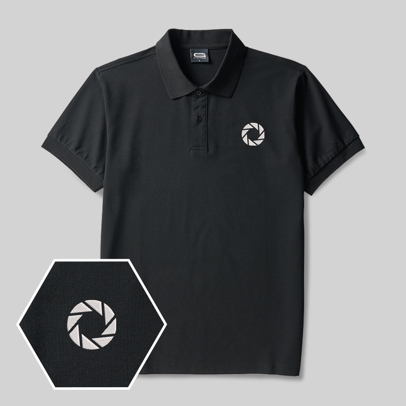 Aperture Geek Embroidered Polo Shirt