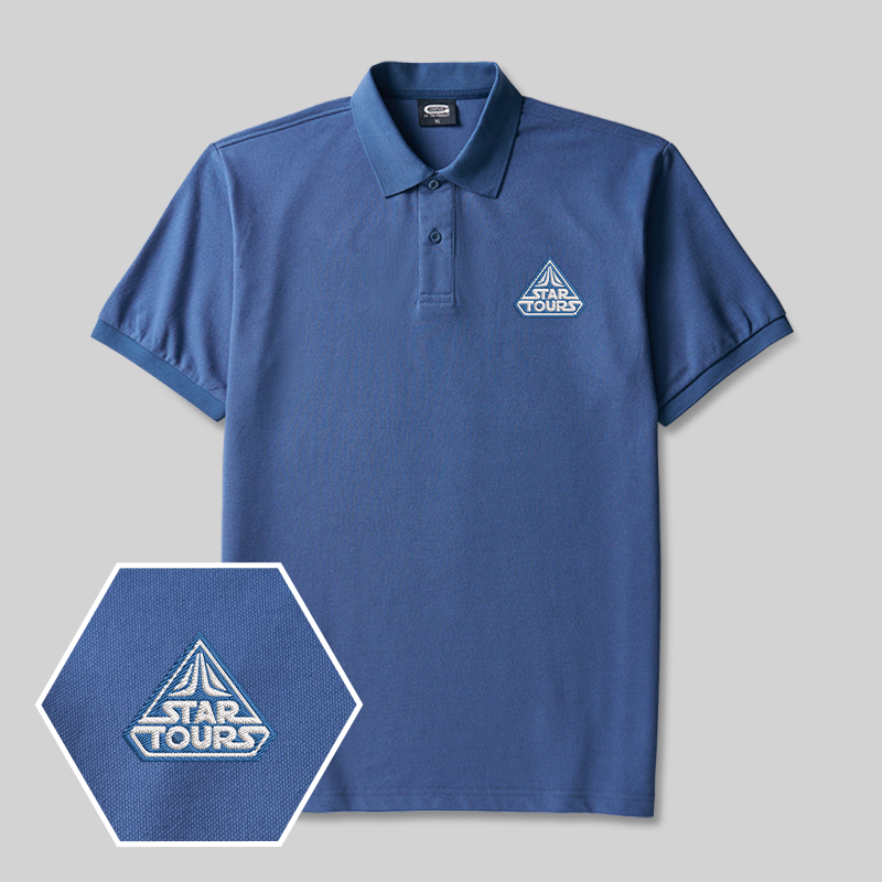 Star Tours Geek Embroidered Polo Shirt