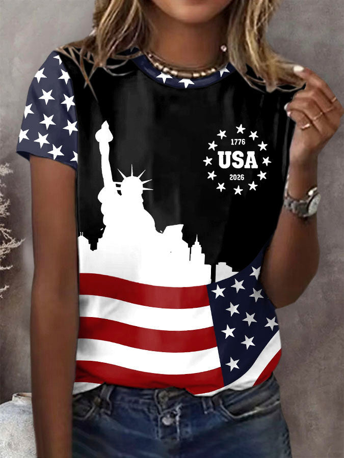 Women's 250th Anniversary Printed Casual T-Shirt