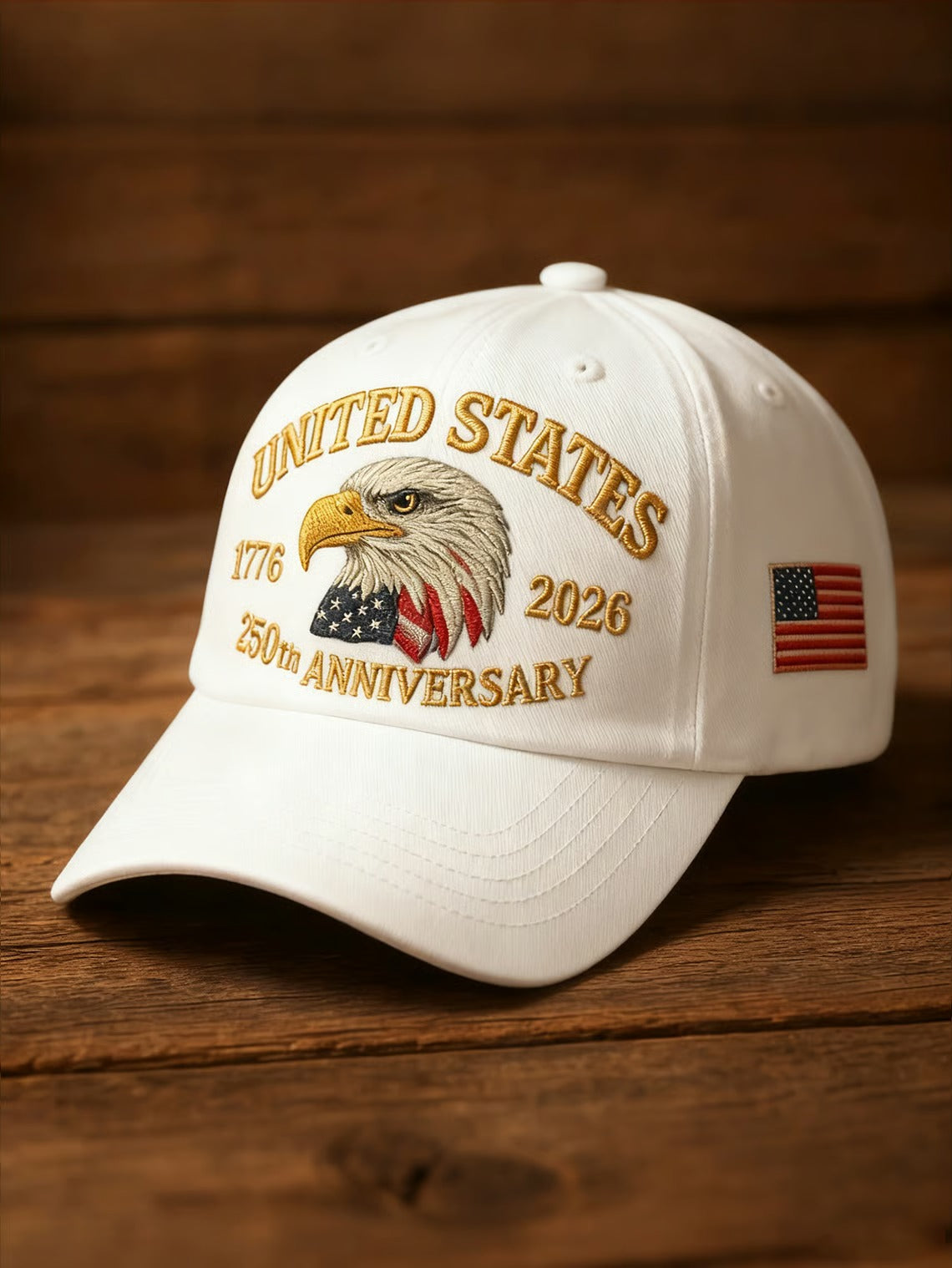 Men'S Casual Retro American 250Th Anniversary Print Baseball Cap