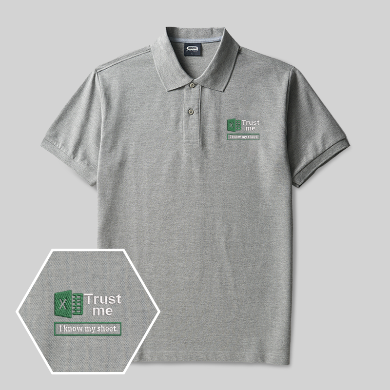 Trust Me Geek Embroidered Polo Shirt
