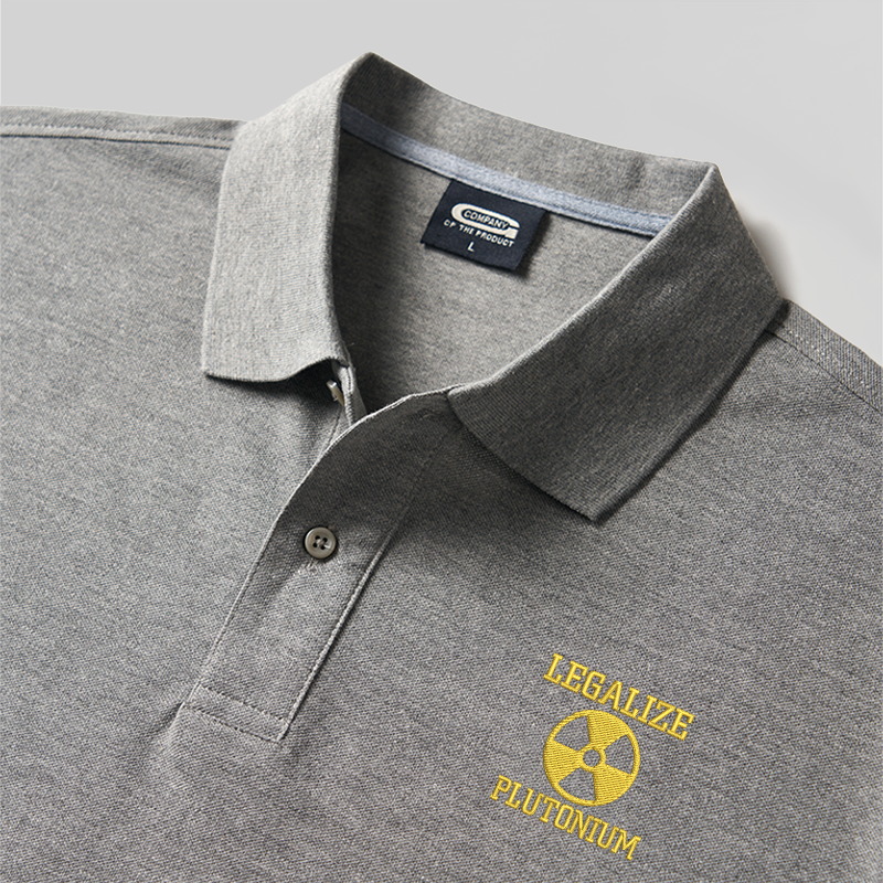 Legalize Plutonium Geek Embroidered Polo Shirt