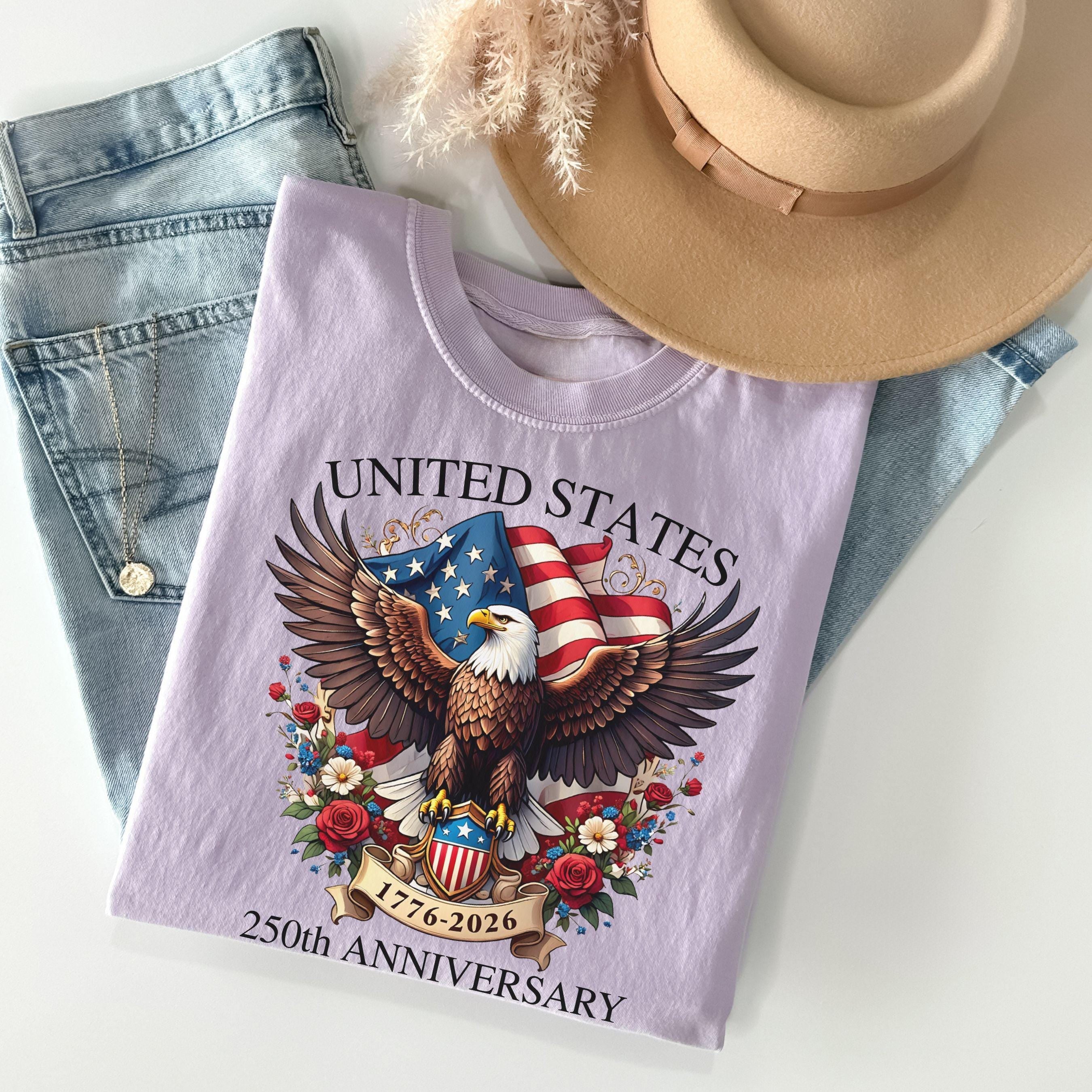 Women's Casual American 250Th Anniversary Commemorative T-Shirt