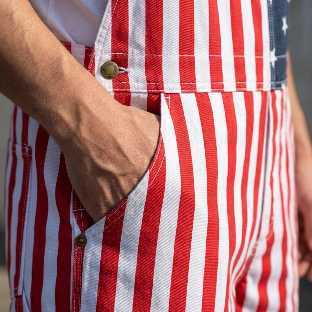 American Flag Overalls for July 4th & America 250 Celebrations