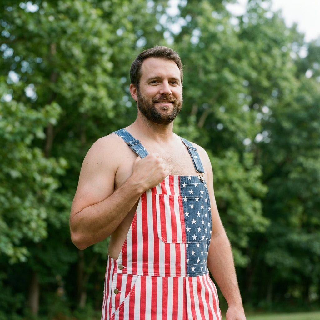 American Flag Overalls for July 4th & America 250 Celebrations
