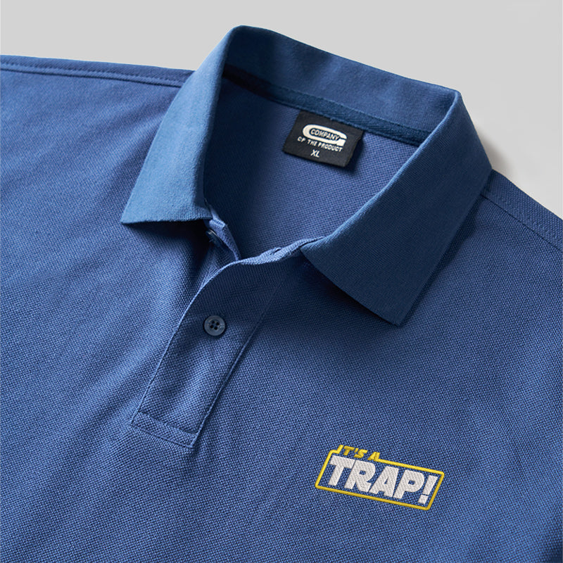 It's a Trap Geek Embroidered Polo Shirt