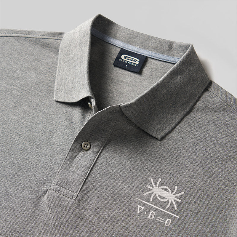 Magnetic Spider Geek Embroidered Polo Shirt