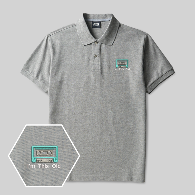 I'm This Old Geek Embroidered Polo Shirt