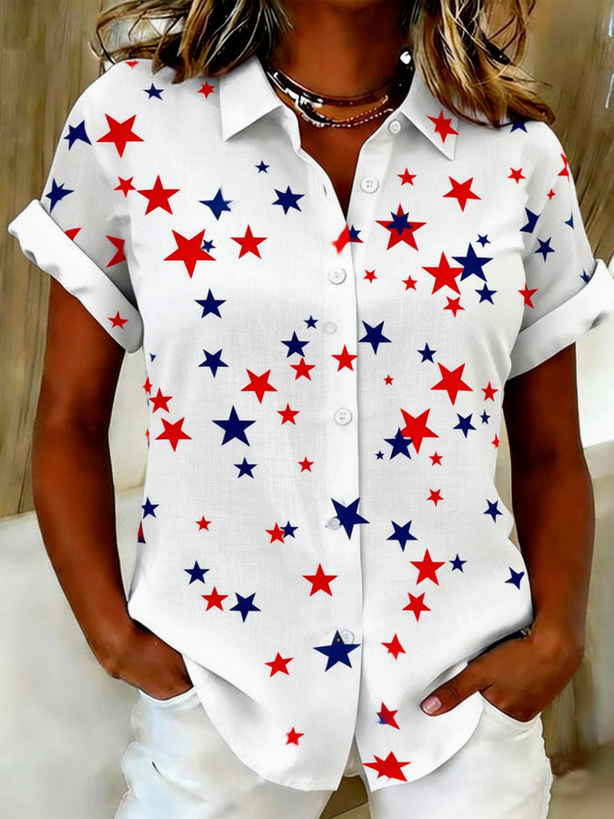 Women'S 250Th Anniversary Printed Casual Shirt