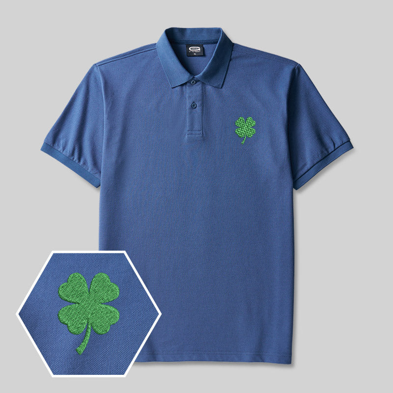 St Patricks Geek Embroidered Polo Shirt