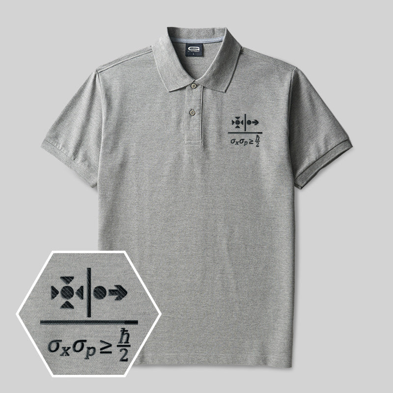 Uncertainty Principle Geek Embroidered Polo Shirt