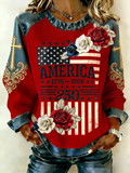 Women's 250th Anniversary Faith Flower Printed Hoodie in the United States