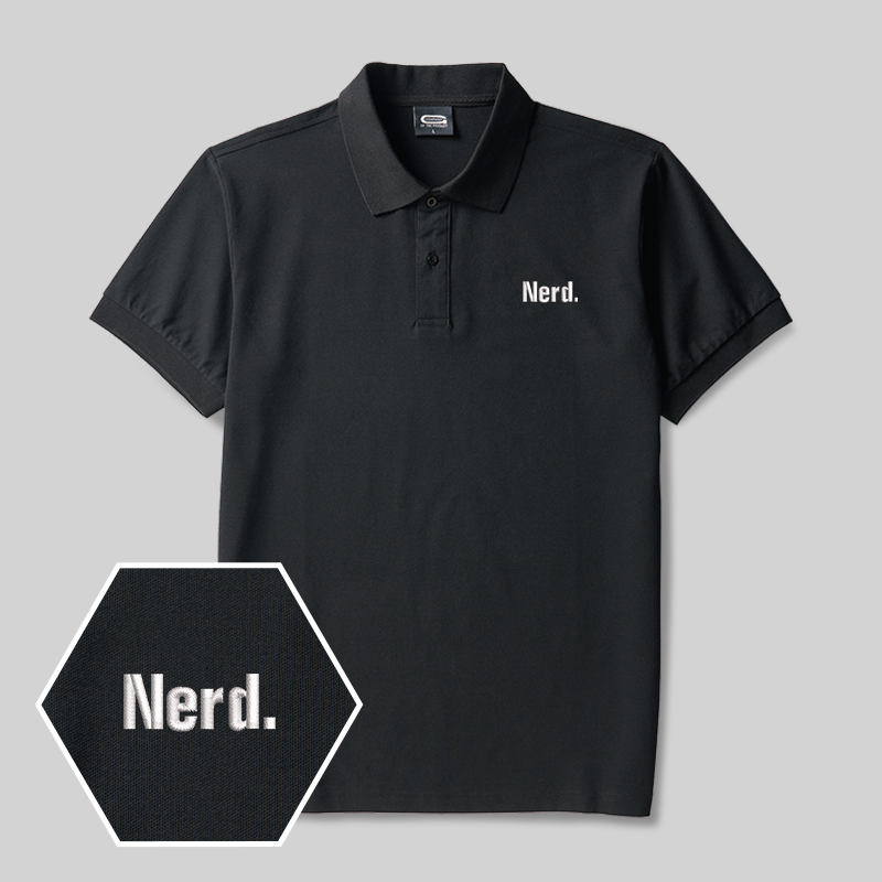 Nerd Geek Embroidered Polo Shirt