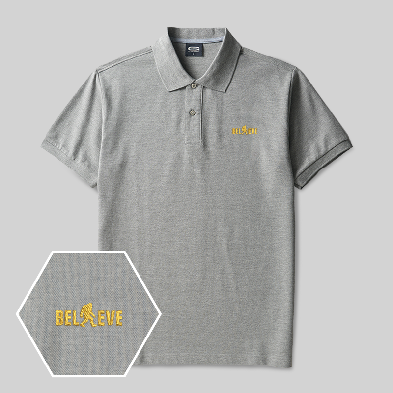 Believe Geek Embroidered Polo Shirt