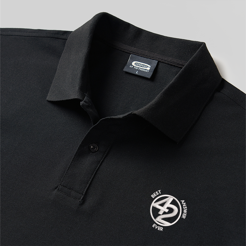Best Answer Ever Geek Embroidered Polo Shirt