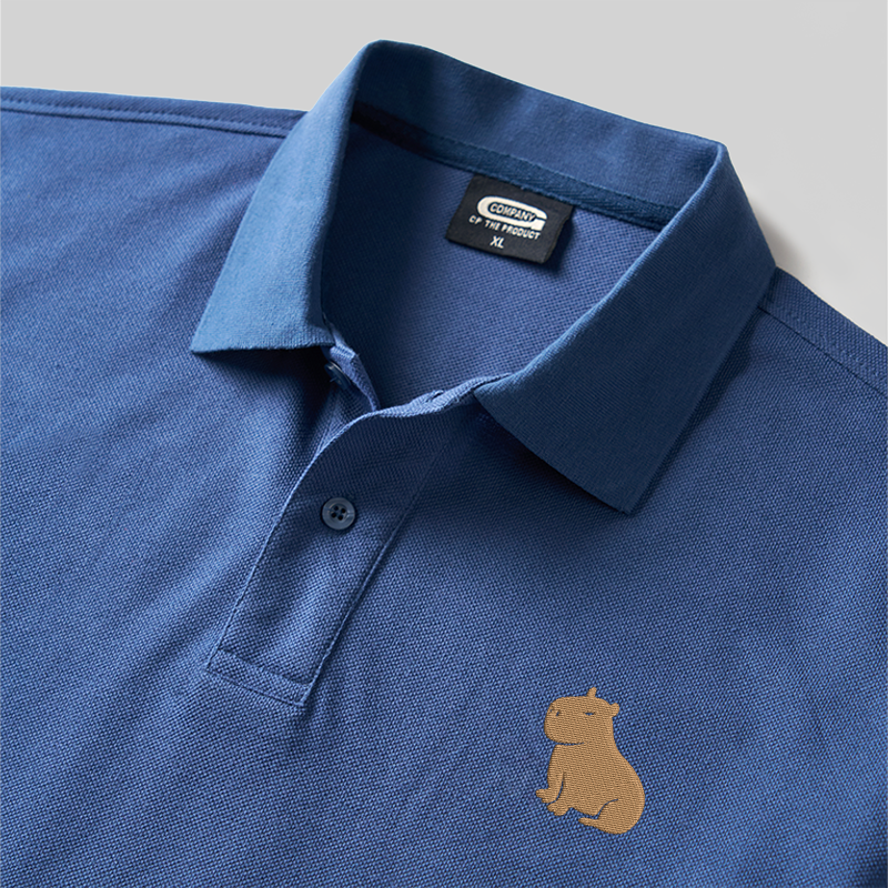 Chubby Charm Geek Embroidered Polo Shirt